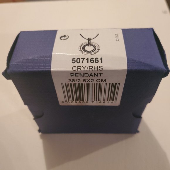 Silver Swarovski Necklace with Crystal Pendant - Picture 4 of 4